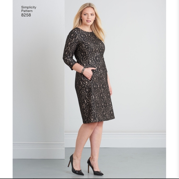 2 UC FF Simplicity Amazing Fit Dresses Sewing Patterns 8258 & 1156, size 10-18 - Picture 4 of 14